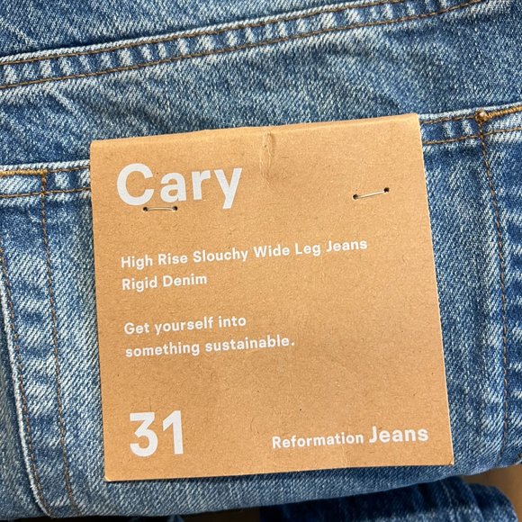 Reformation Cary High Rise Slouchy Wide Leg Jeans Size-23 NWT - Picture 11 of 12